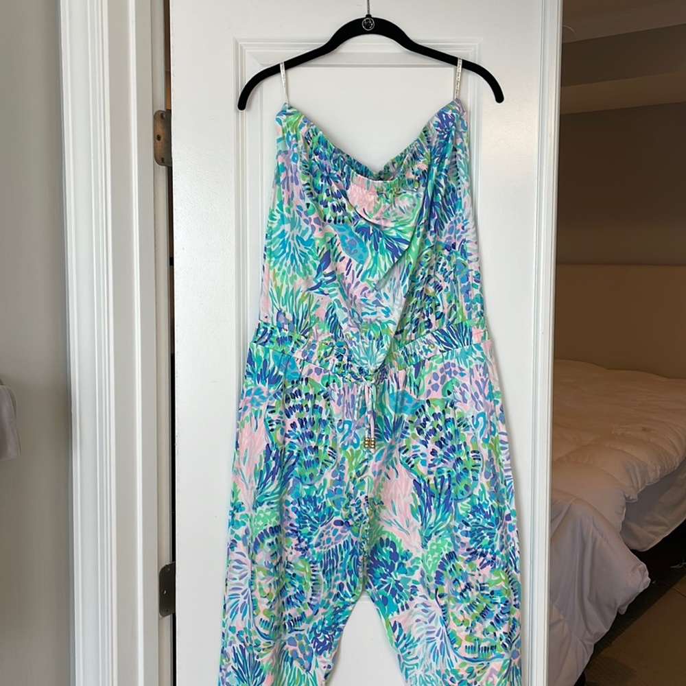Lilly Pulitzer strapless pant romper